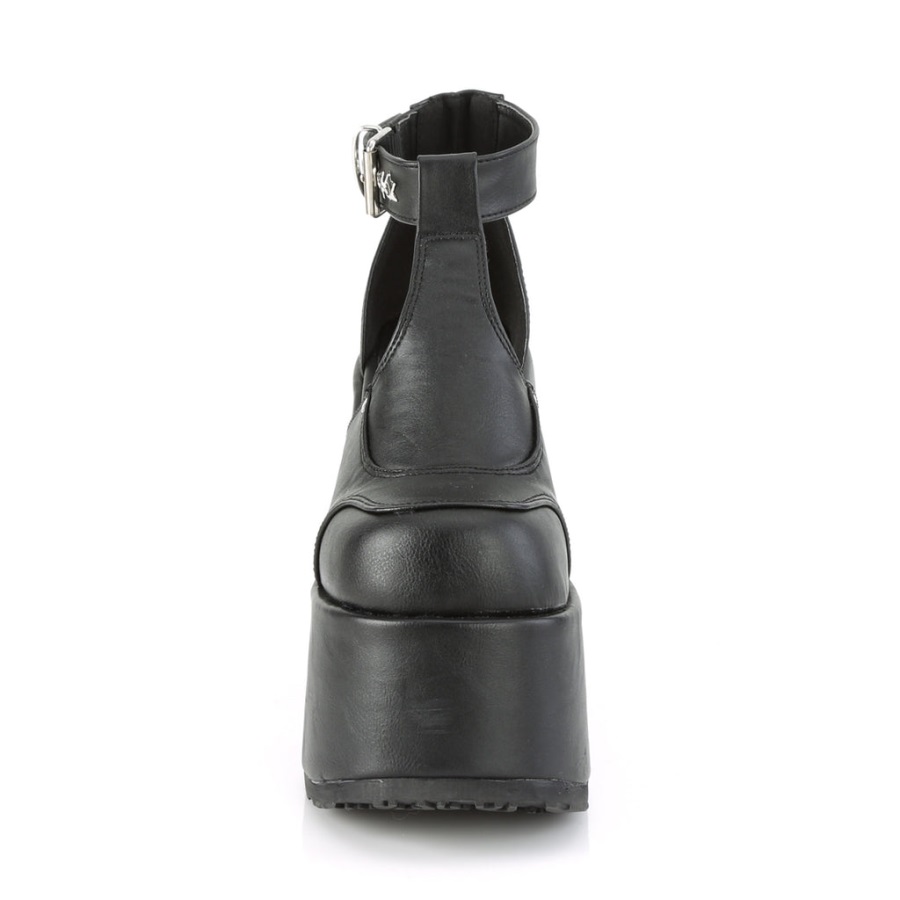 Camel-103 Zwart Vegan Leer Demonia Nederland