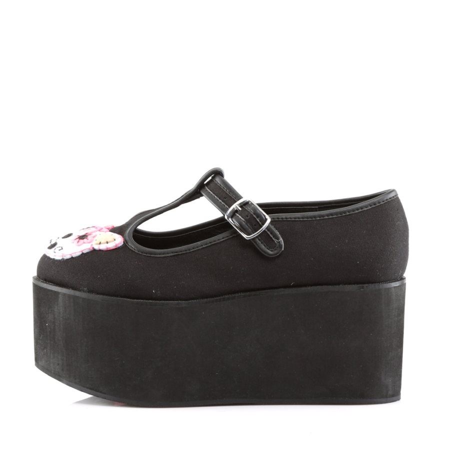 Click-04-1 Zwart Canvas Demonia Nederland