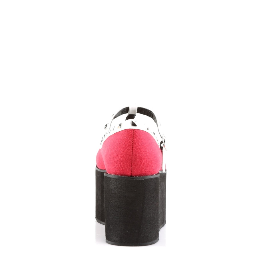 Click-07 Demonia Nederland Rood Canvas-zwart