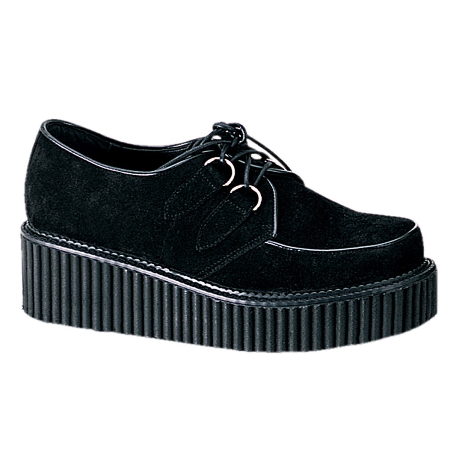 Creeper-101 Demonia Nederland Zwart Suede