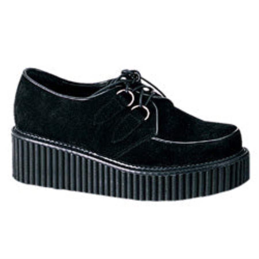 Creeper-101 Demonia Nederland Zwart Suede