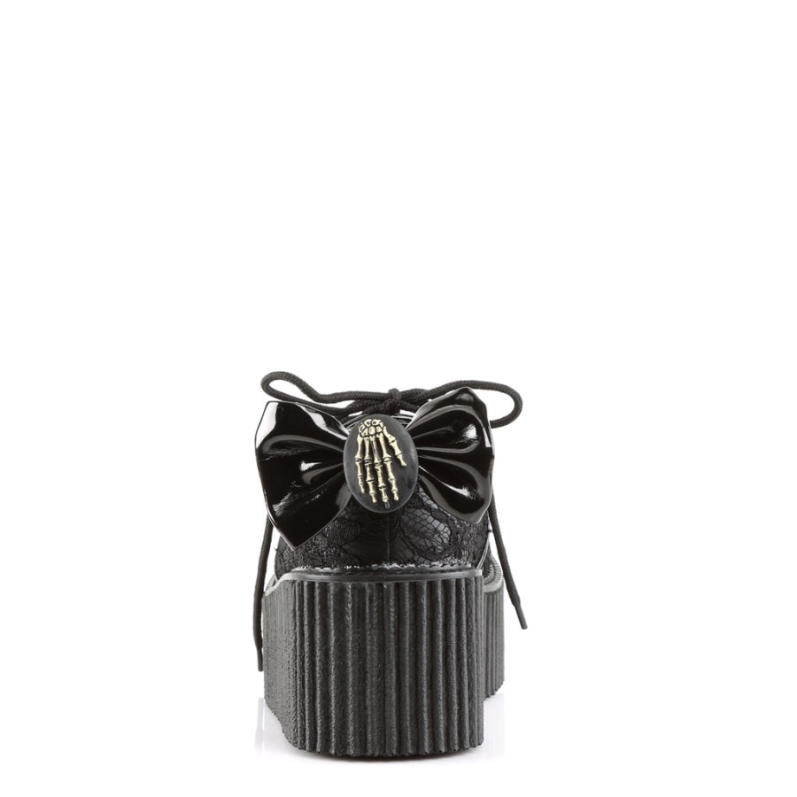 Creeper-212 Demonia Nederland Zwart Vegan Leer-kant