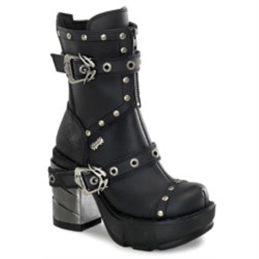 Demonia Nederland Zwart Canvas Deviant-107