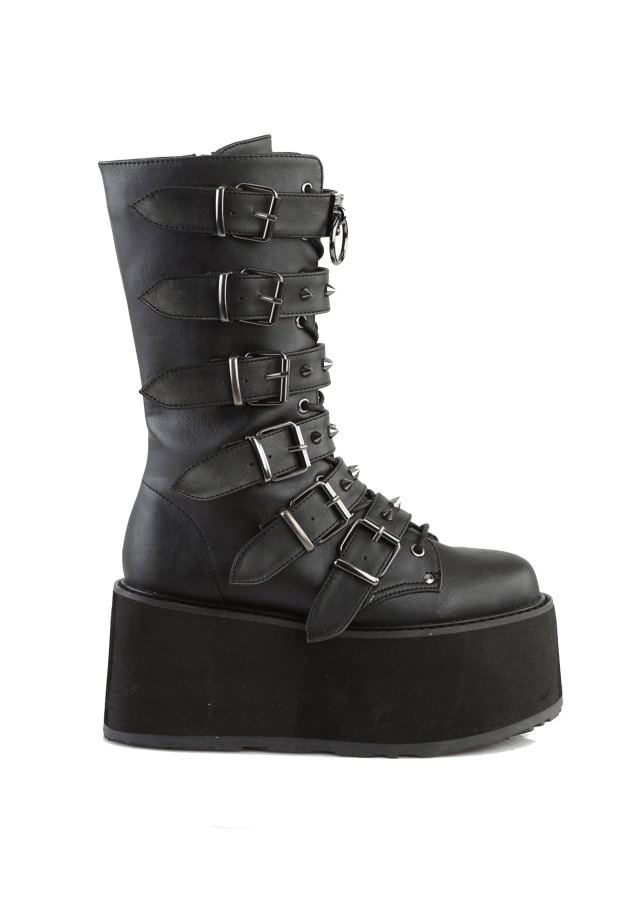 Demonia Nederland Black Cowboybiker Ankle Boot
