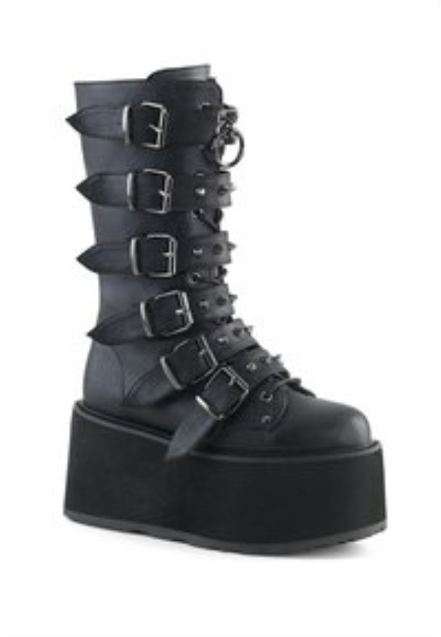 Demonia Nederland Black Cowboybiker Ankle Boot
