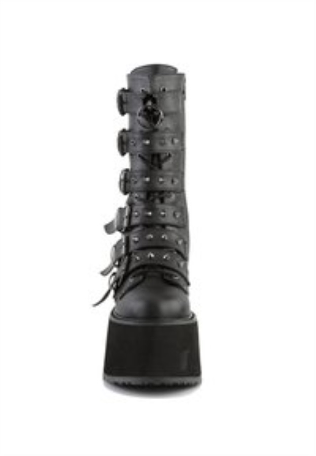 Demonia Nederland Black Cowboybiker Ankle Boot