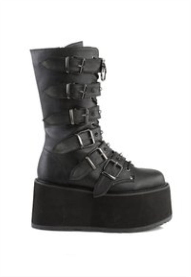 Demonia Nederland Black Cowboybiker Ankle Boot