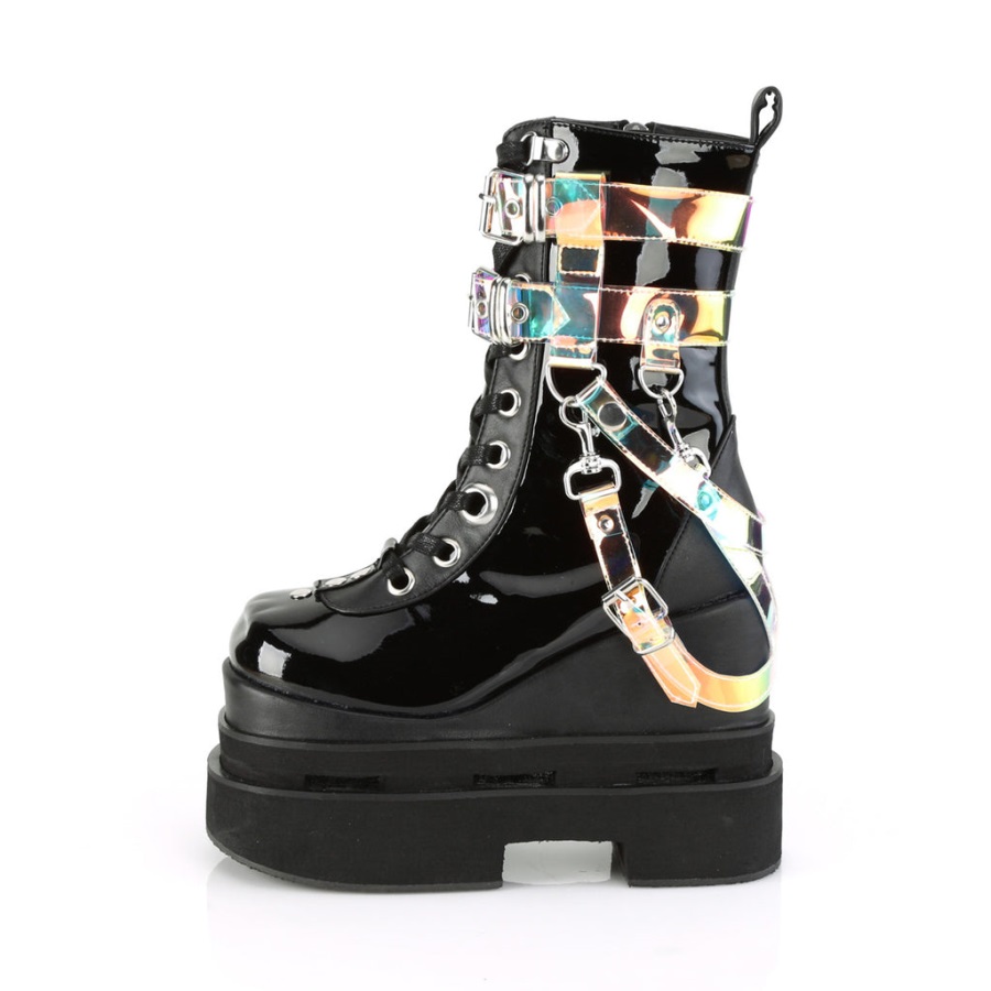 Demonia Nederland Zwarte Kanten Overlay Glam-240