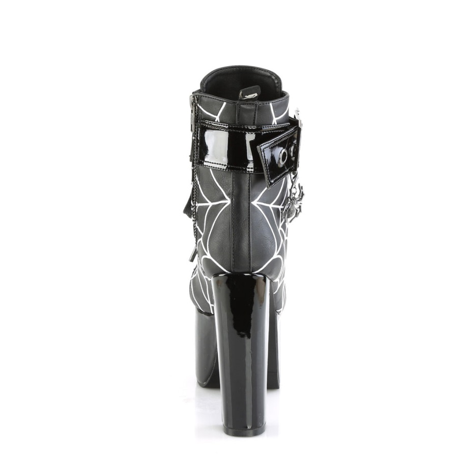 Demonia Nederland Zwart Patent-u V Neon Roze Slacker-156