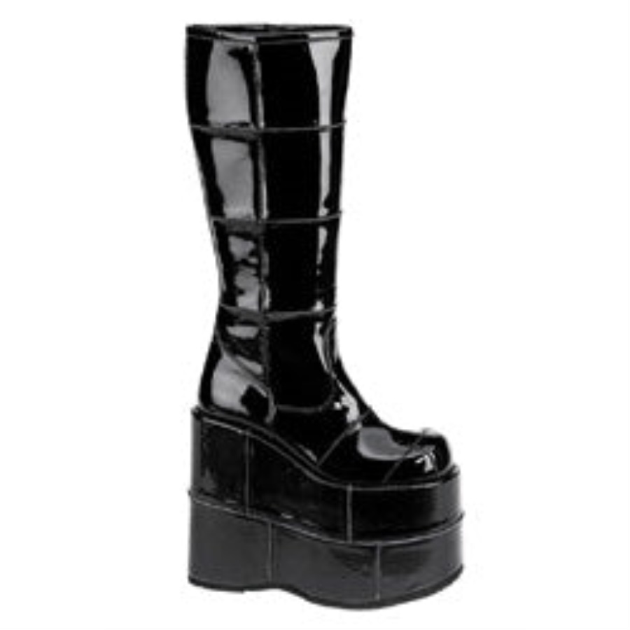 Demonia Nederland Zwart Vegan Leer Camel-280