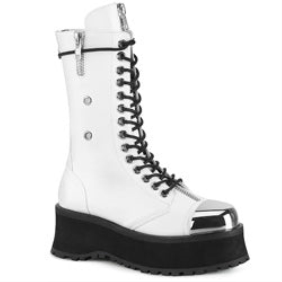 Grafdelver-14 Demonia Nederland Wit Vegan Leer