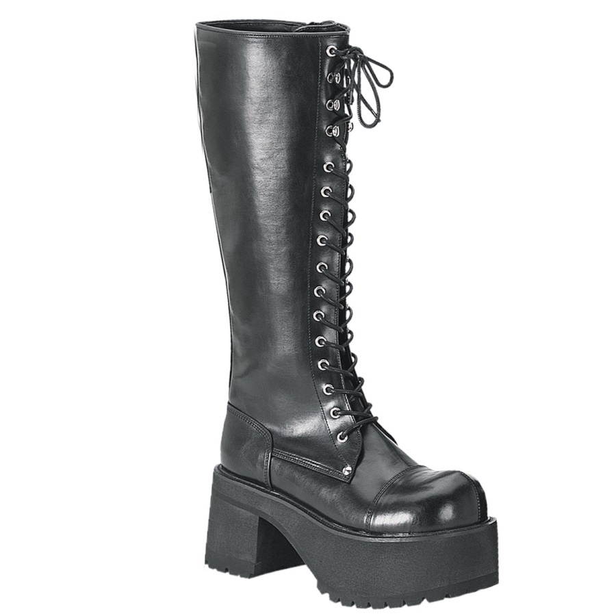 Ranger-302 Zwart Vegan Leer Demonia Nederland