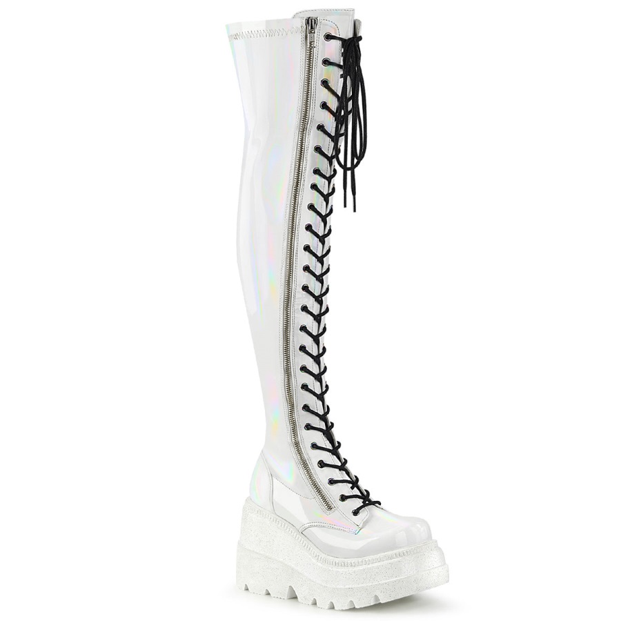 Shaker-374 Wit Hologram Stretch Patent Demonia Nederland