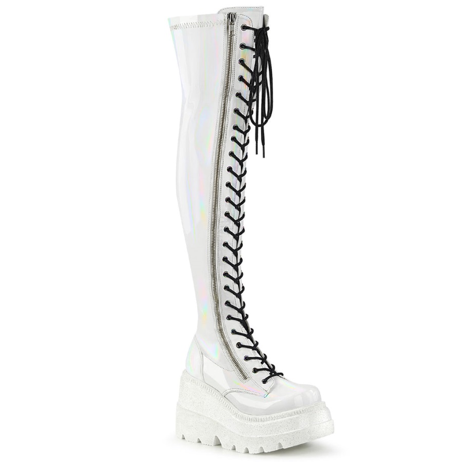 Shaker-374 Wit Hologram Stretch Patent Demonia Nederland
