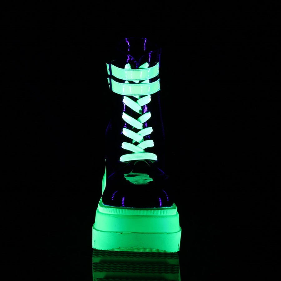 Shaker-52 Zwart Patent-u V Neon Groen Demonia Nederland