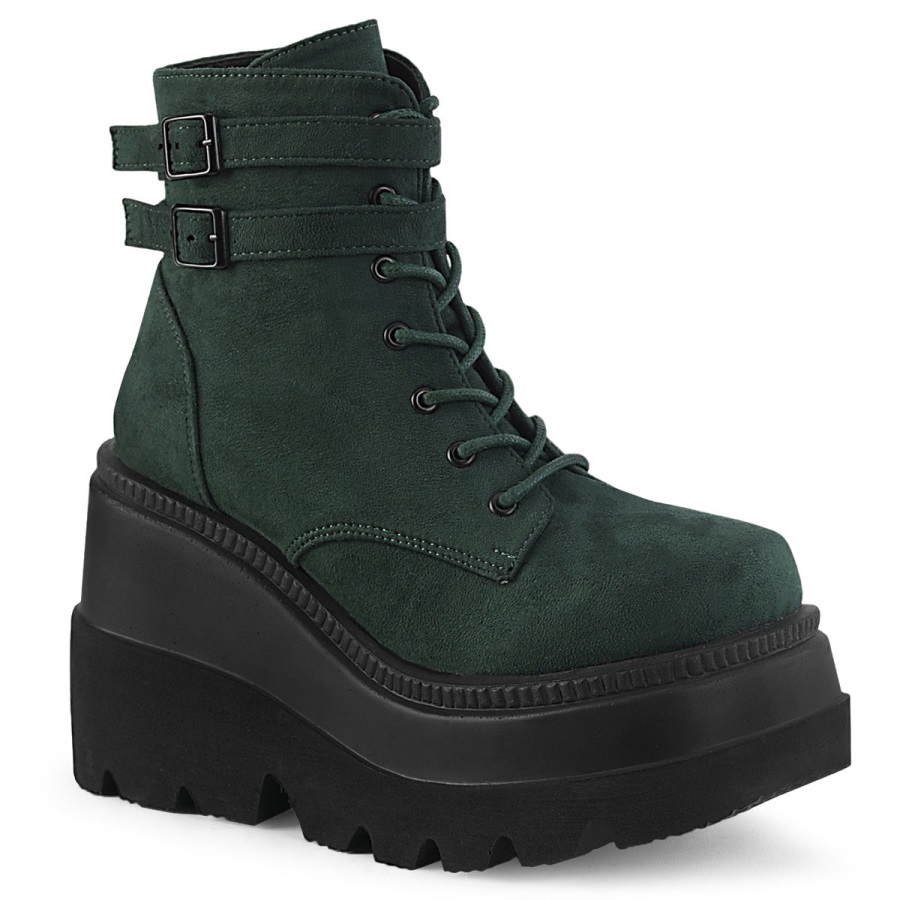 Shaker-52 Smaragd Vegan Suede Demonia Nederland