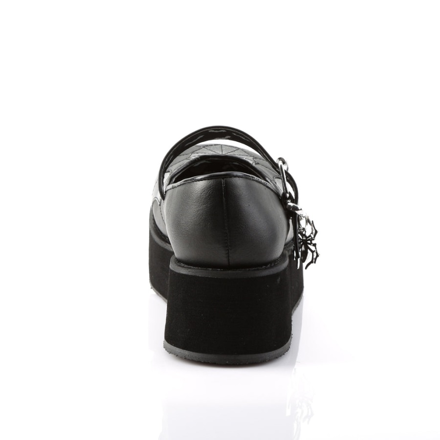 Sprite-05 Demonia Nederland Zwart Vegan Leer-zwart Patent