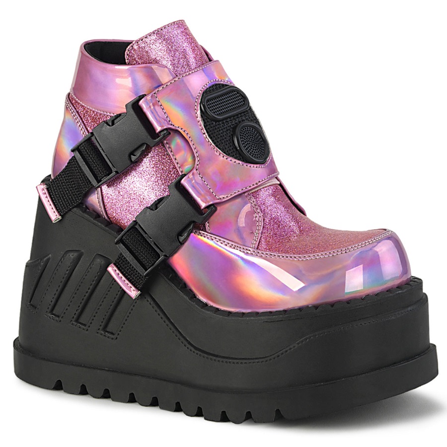 Stomp-15 Roze Hologram-glitter Demonia Nederland