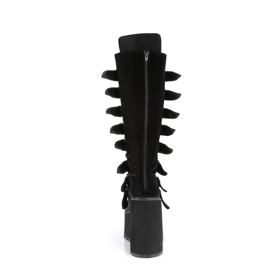 Swing-815 Zwart Fluweel Demonia Nederland