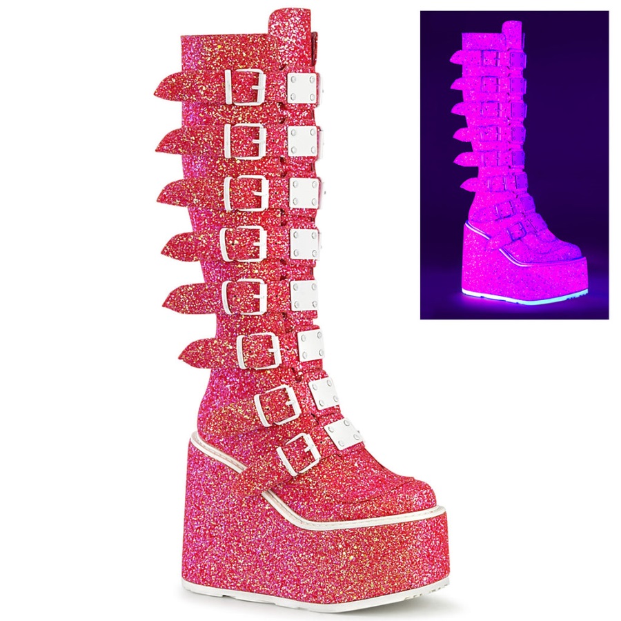 Swing-815uv Roze Glitter Demonia Nederland