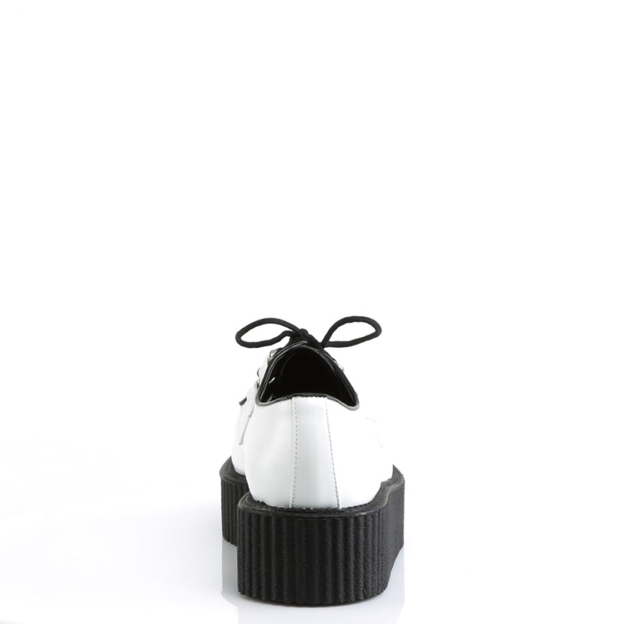 V-creeper-502 Wit Vegan Leer Demonia Nederland