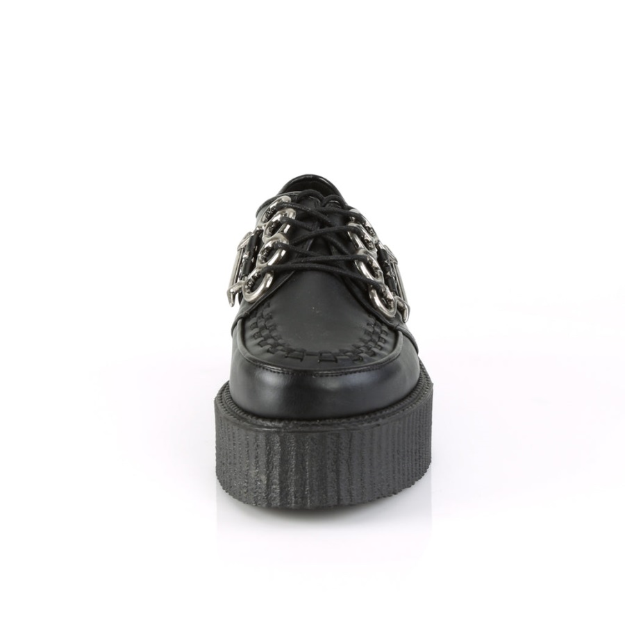 V-creeper-516 Zwart Vegan Leer Demonia Nederland