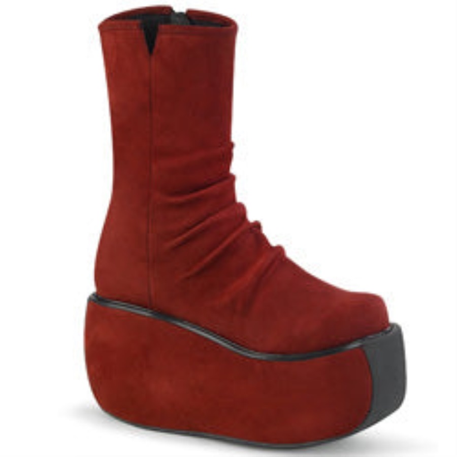 Violet-100 Demonia Nederland Bordeaux Imitatie Suède